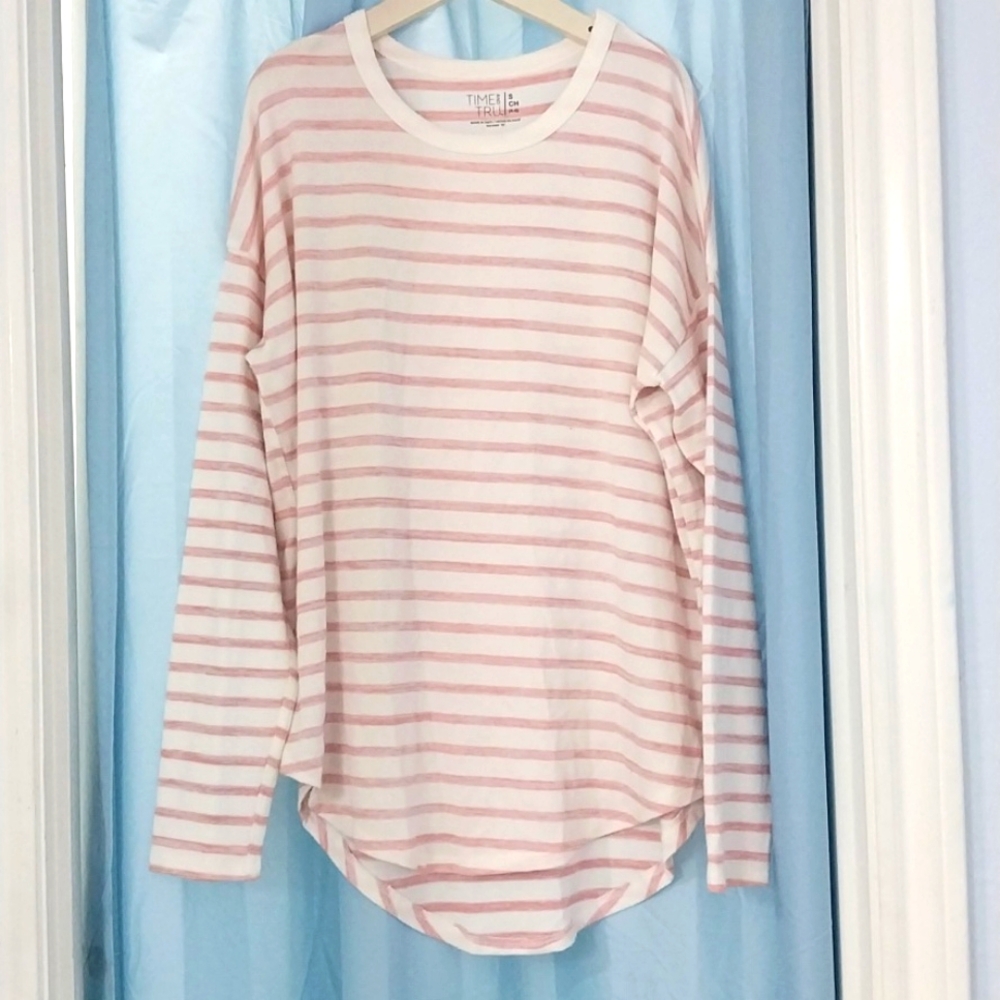 Pink striped sweater